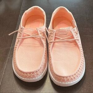 Light Pink/Peachy Canvas Slip-On Shoes